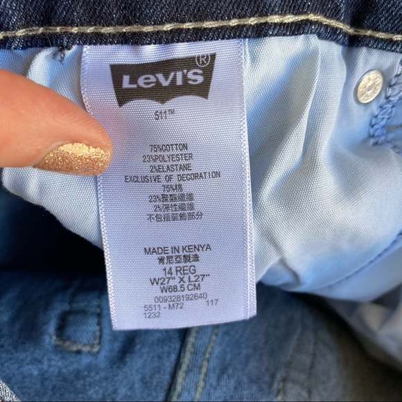 Boys Levi’s 511 Slim Denim Jeans 14 Regular Pants - Picture 3 of 3